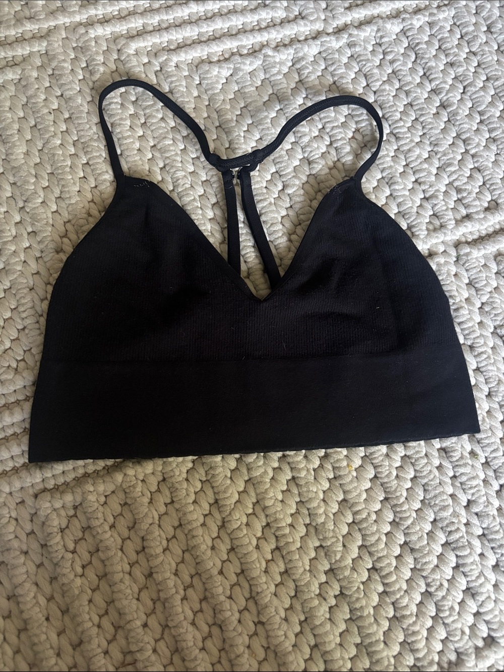 Anthropologie Jenny Seamless T-Back Bralette Black XS – Modal Racerback